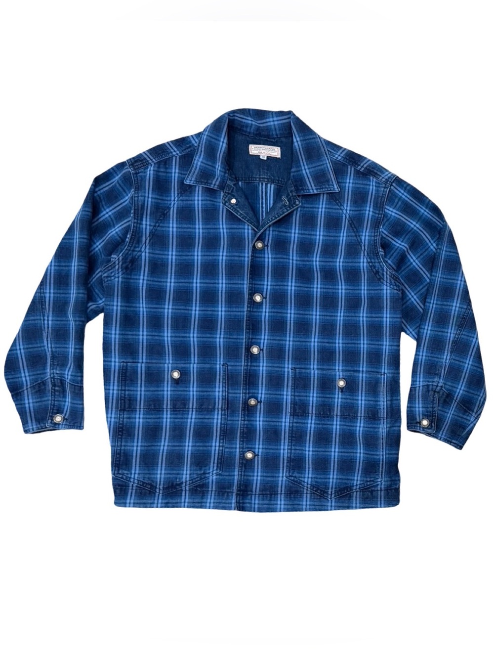 90s Guess Jeans Plaid Denim Coverall Shacket